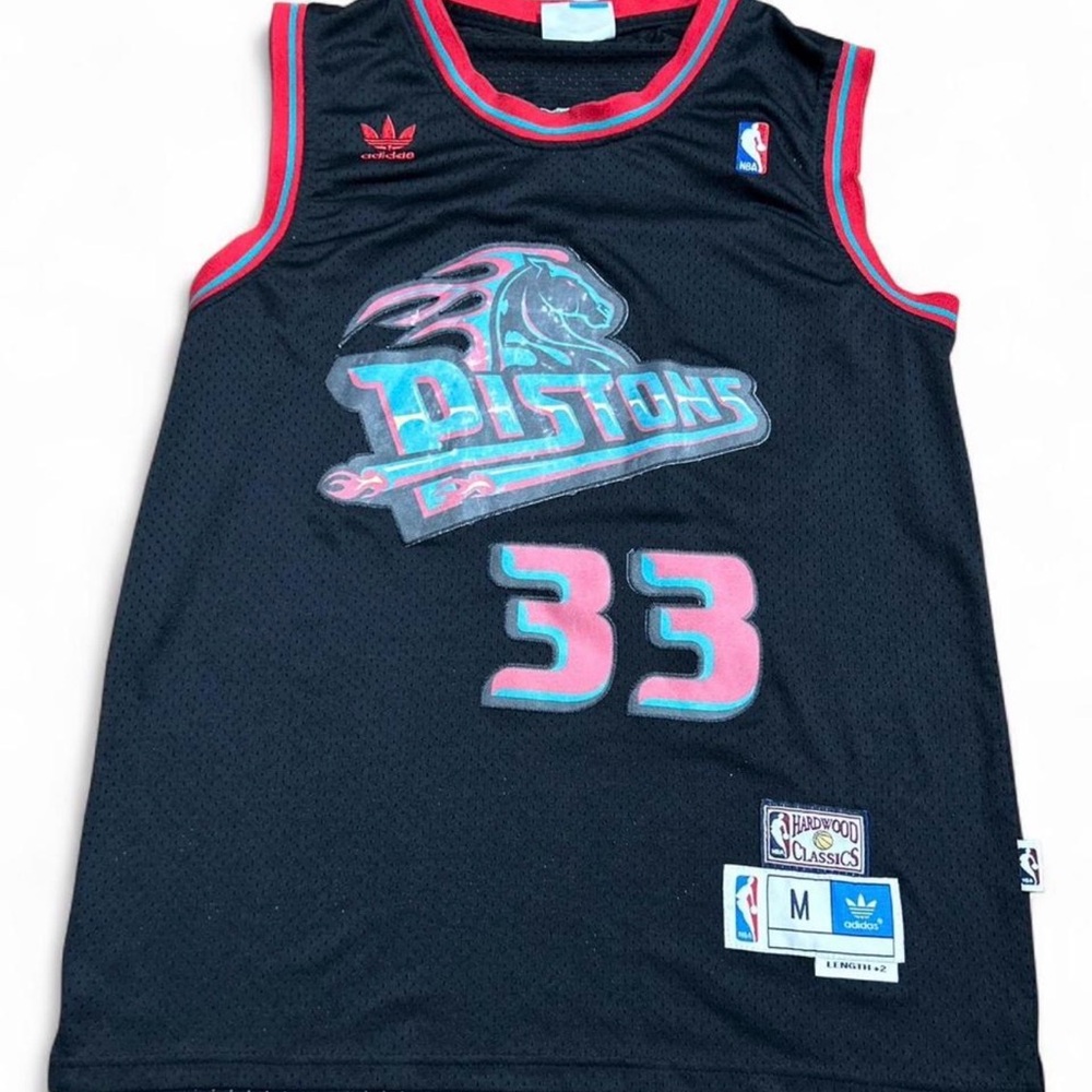Adidas Pistons Grant Hill Black NBA Jersey